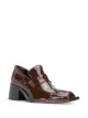 Image 2 of Martine Rose block heel patent leather loafers