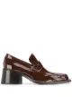 Image 1 of Martine Rose block heel patent leather loafers