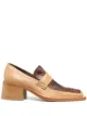 Image 1 of Martine Rose snake-effect print heeled loafers