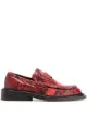 Image 1 of Martine Rose embossed snakeskin effect loafers