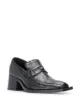 Image 2 of Martine Rose debossed text block heel loafers