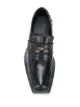 Martine Rose debossed text block heel loafers