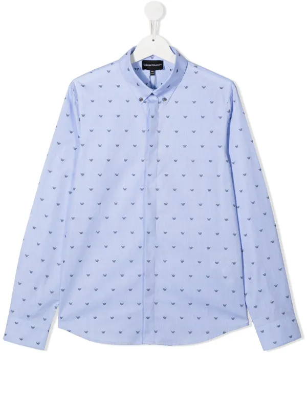 emporio armani blue shirt