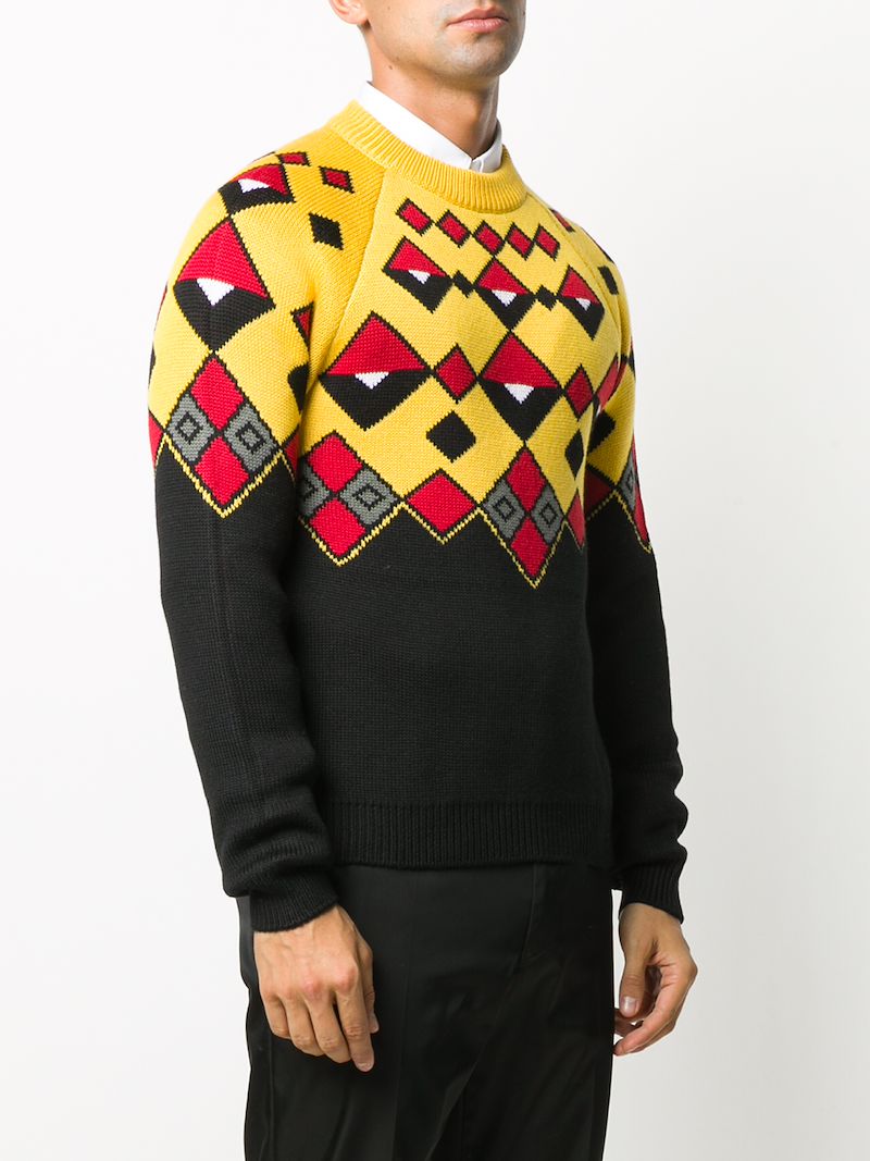 PRADA GEOMETRIC PRINT JUMPER