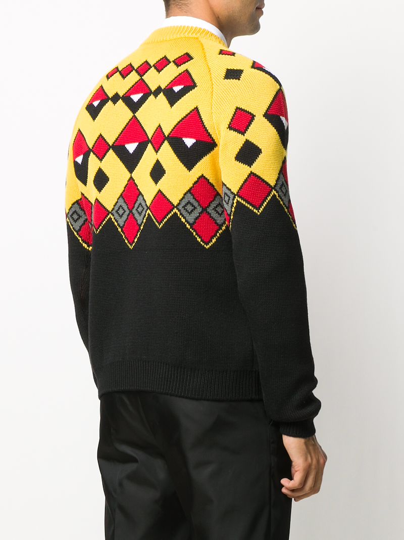 PRADA GEOMETRIC PRINT JUMPER