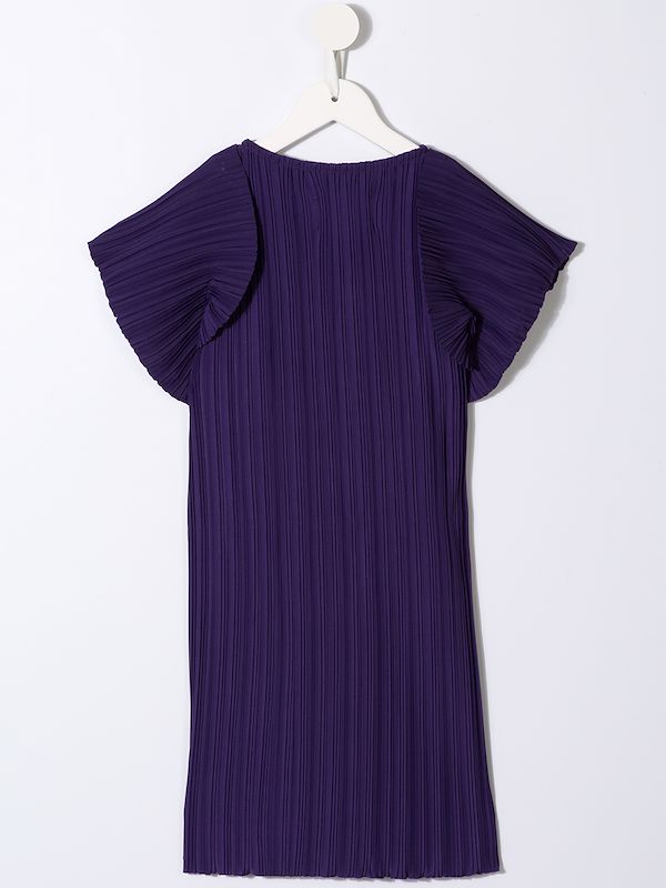 purple mid length dress