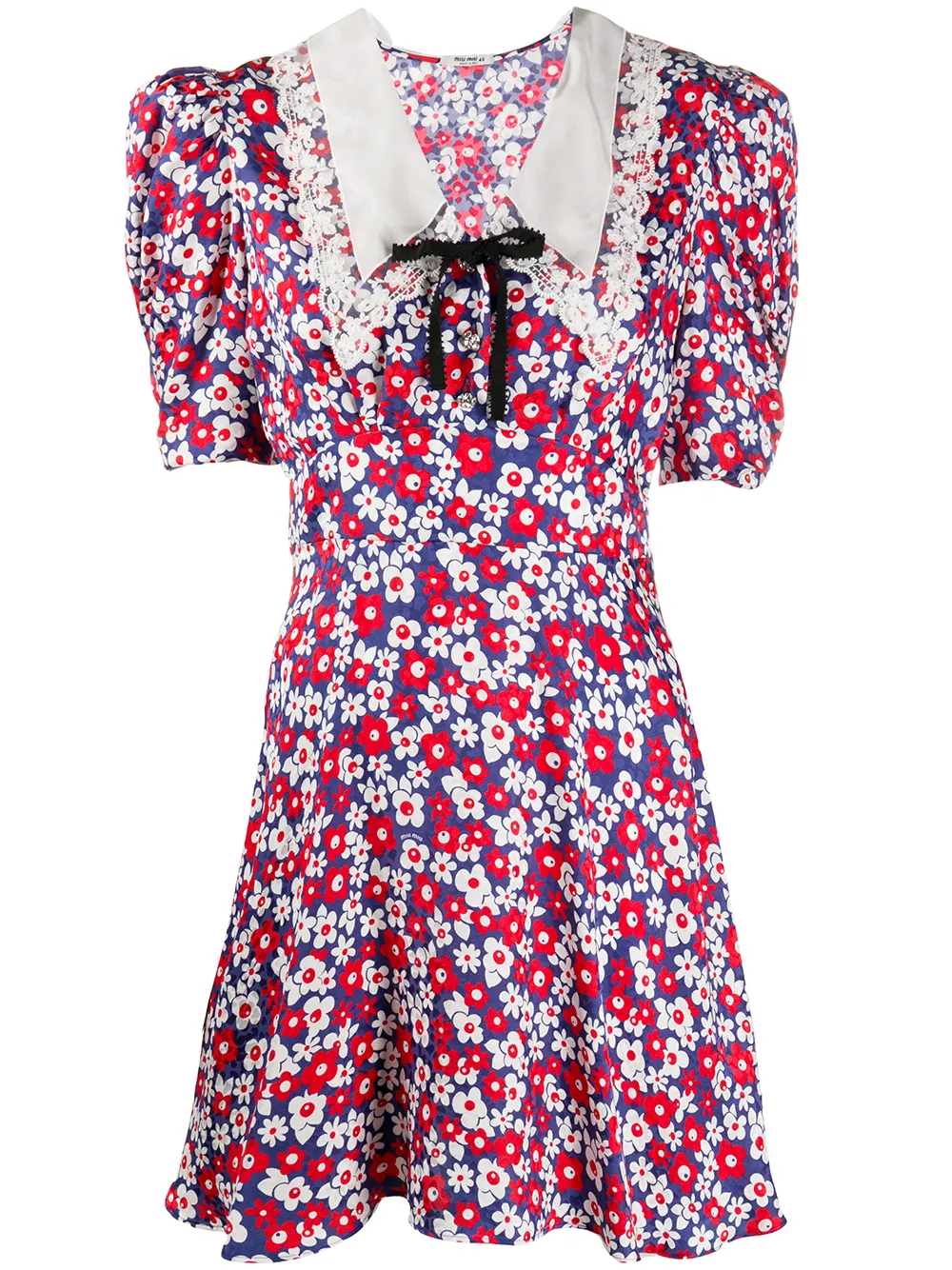 Miu Miu Kleid Mit Blumen-Print k646a LveSB Miu Miu Kleid Mit Blumen-Print k646a LveSB
