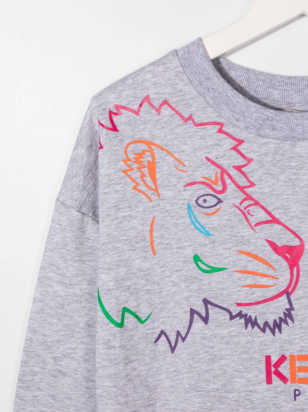 фото Kenzo kids платье с кулиской и принтом tiger friends