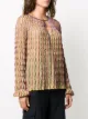 M Missoni fine-knit embroidered top