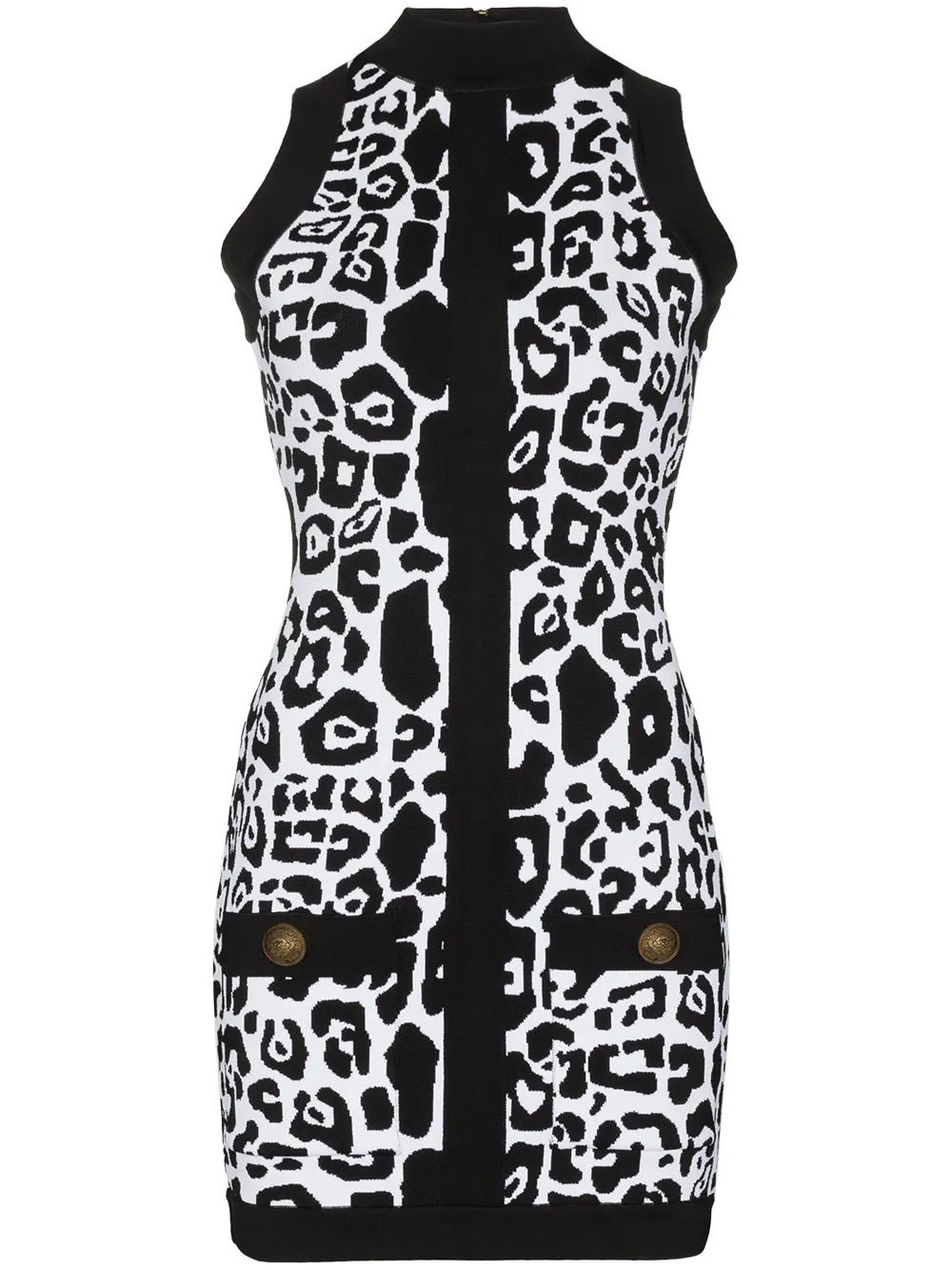 balmain leopard dress
