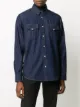 Alexander McQueen floral logo embroidered denim shirt