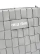 Miu Miu crystal-embellished woven bucket bag