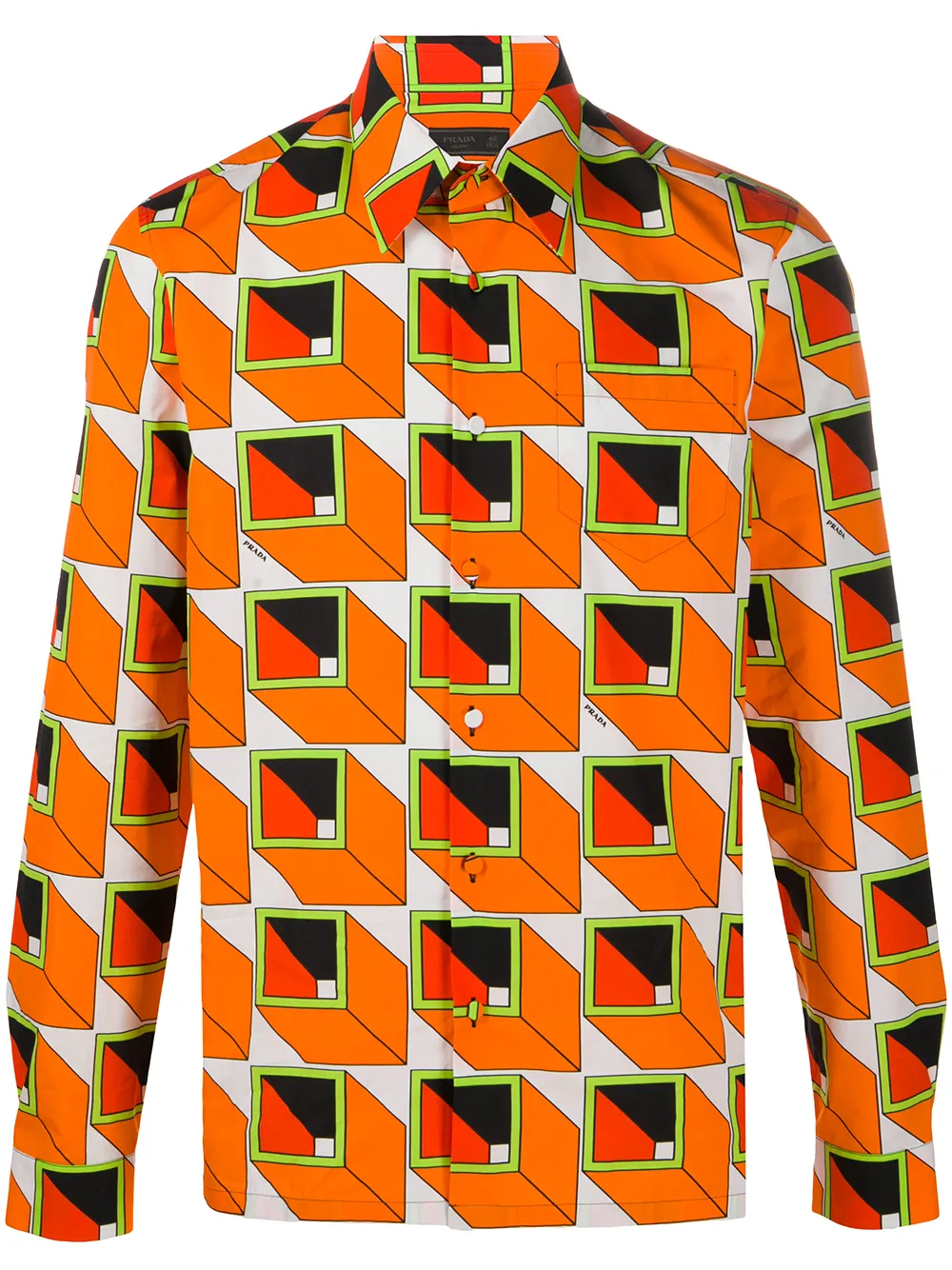 prada orange shirt