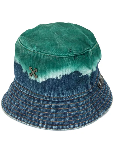 blue and white bucket hat