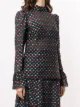 Erdem polka dot ruffed blouse