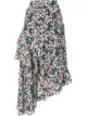 Image 1 of Erdem floral asymmetric skirt