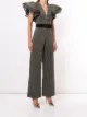 Saiid Kobeisy V-neck layered sleeve jumpsuit