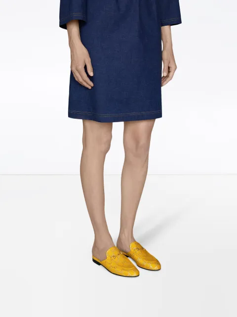 yellow gucci princetown