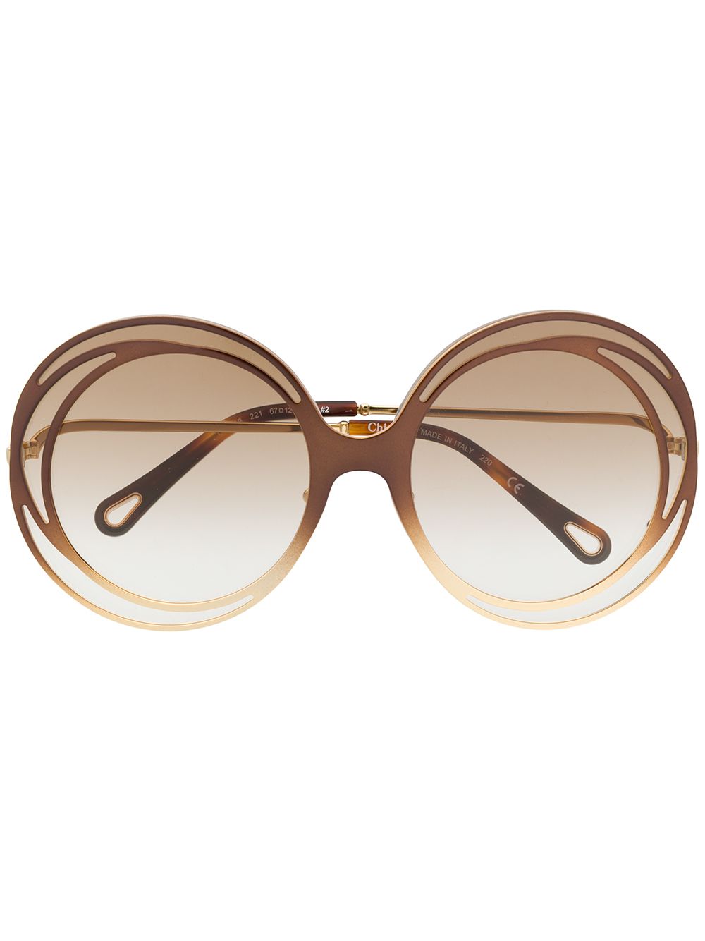 фото Chloé eyewear солнцезащитные очки в круглой оправе