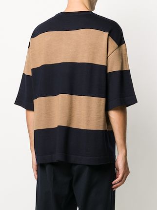 striped short sleeved loose T-shirt展示图