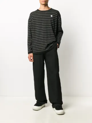 crew neck striped print sweater展示图