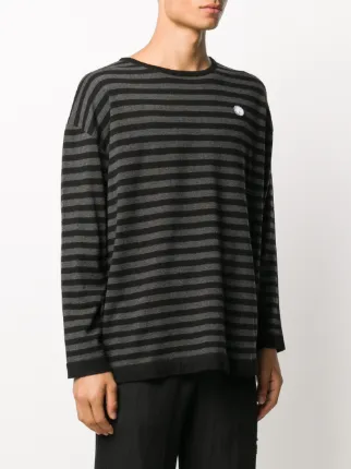 crew neck striped print sweater展示图