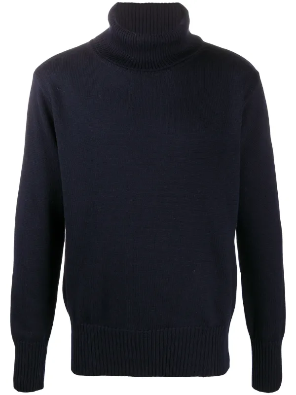 blue chunky knit jumper