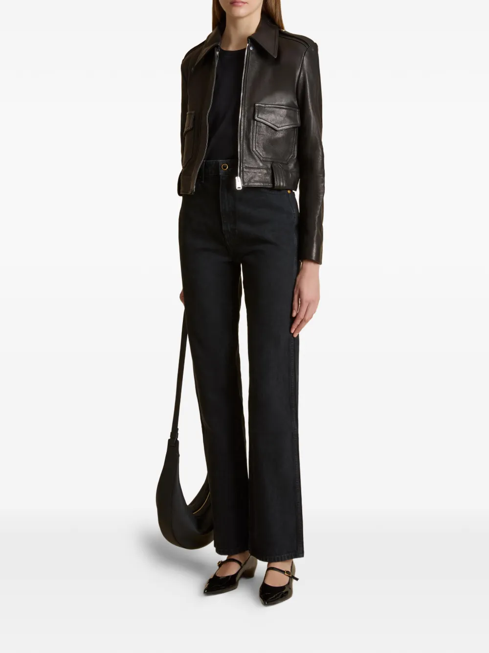  Khaite The Cordelia Lederjacke   Schwarz 