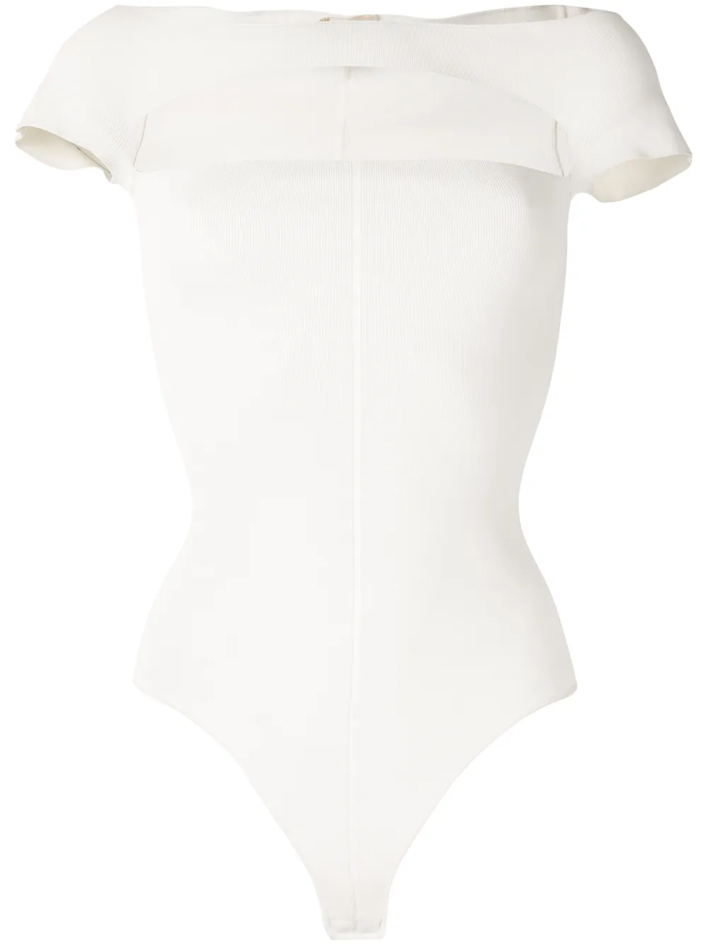 

KHAITE cut-out shortsleeved bodysuit - White