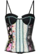Image 1 of Natasha Zinko patchwork sweetheart-neck top