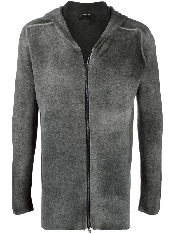 faded black zip up hoodie