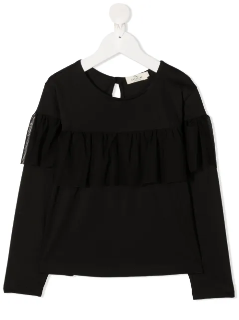 Andorine  frilled tulle sweatshirt