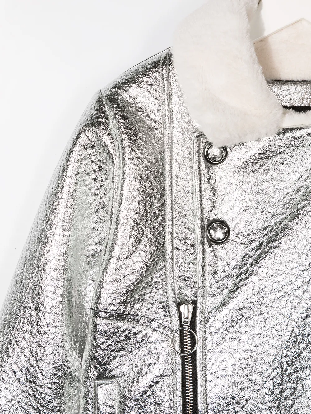 Andorine metallic biker jacket | Jackets | Image 3