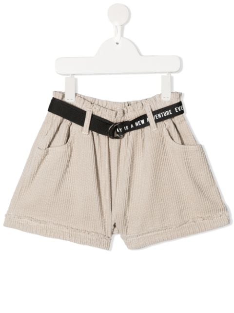 belted corduroy shorts 