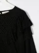 Andorine ruffle-trim lace blouse