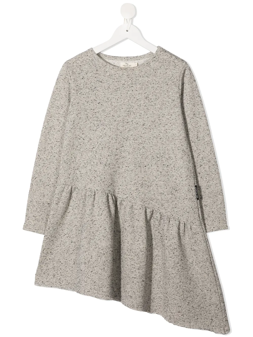 Andorine flared asymmetric dress - Neutrals