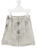 Andorine stonewashed denim skirt - Grey