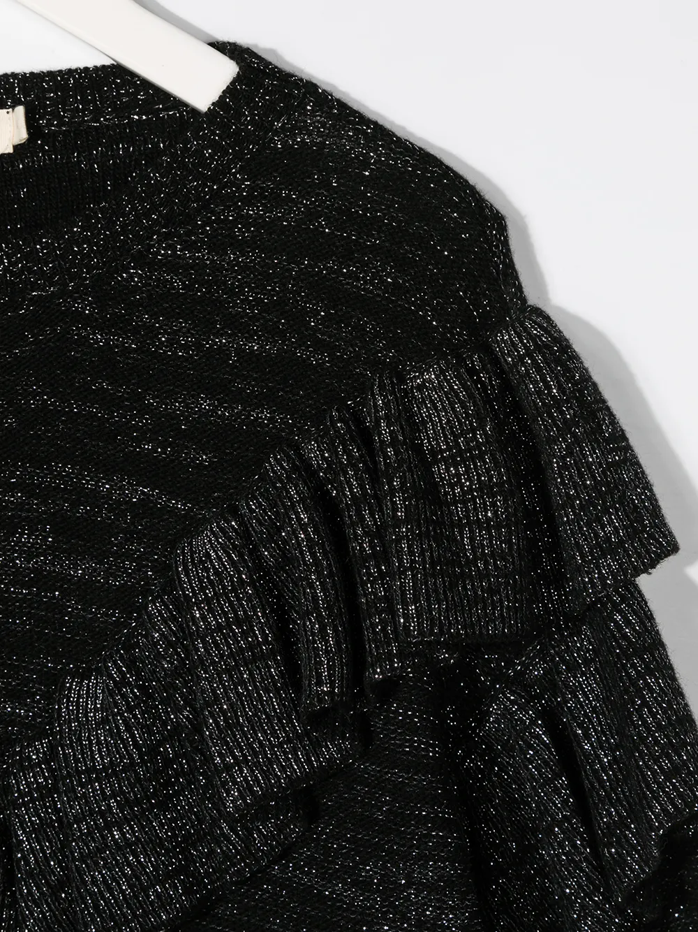  Andorine Ruffle Detail Jumper - Black 