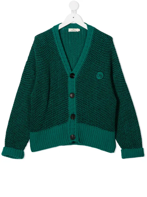 Andorine embroidered logo cardigan