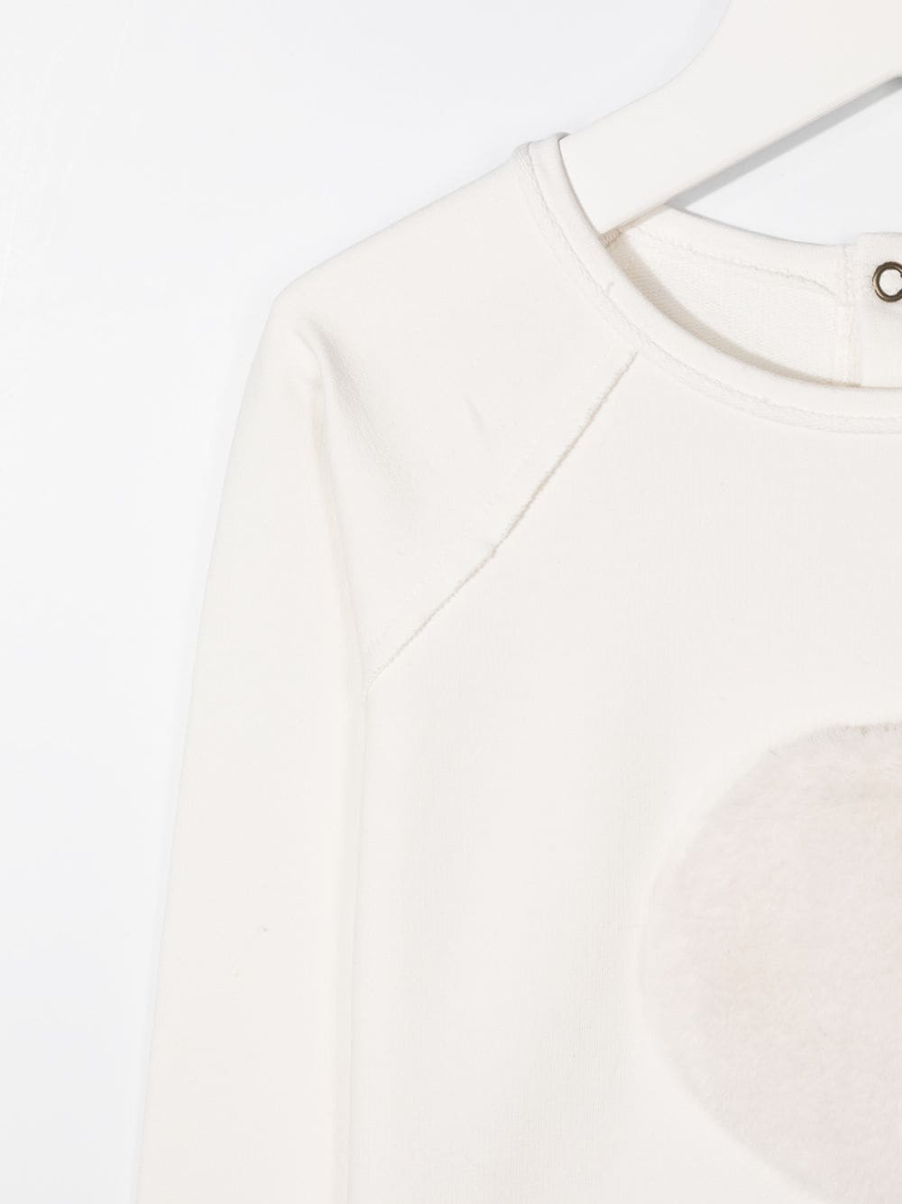 Shop Andorine Fur Detail T-shirt In White