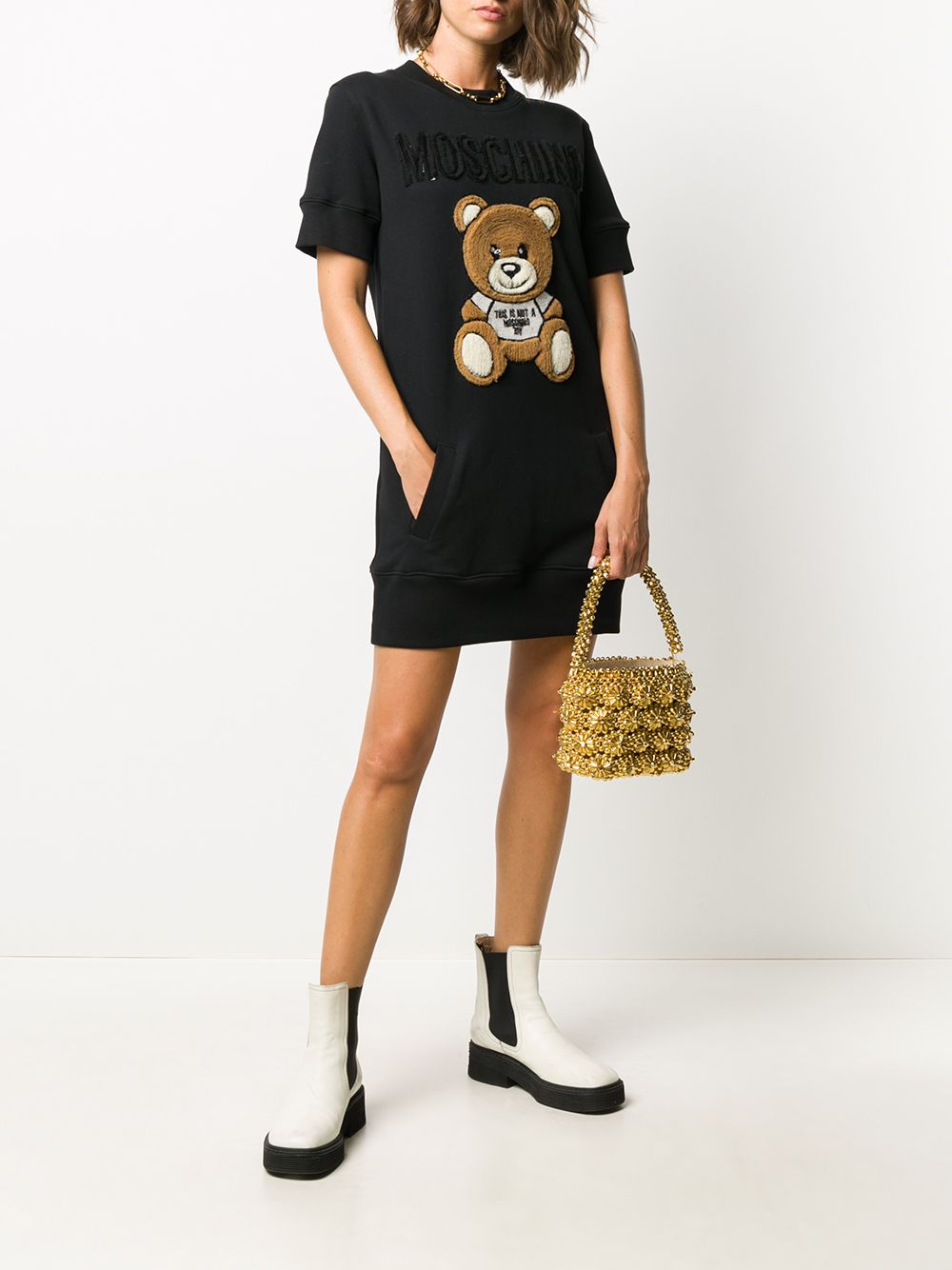 фото Moschino платье-толстовка teddy bear с пайетками