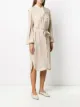Maison Flaneur long-sleeved tie waist dress