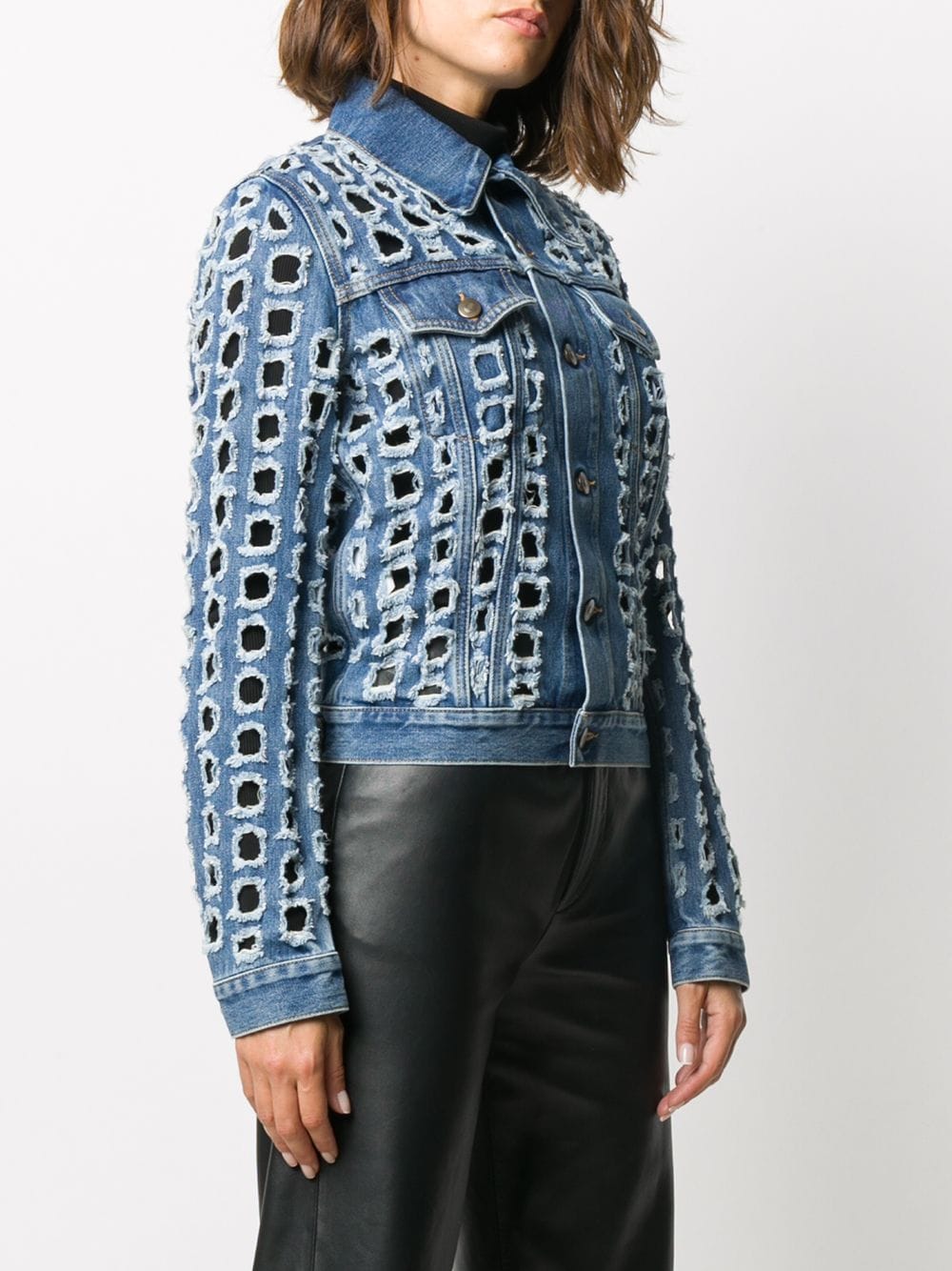 Maison Margiela Punched Hole Denim Jacket - Farfetch