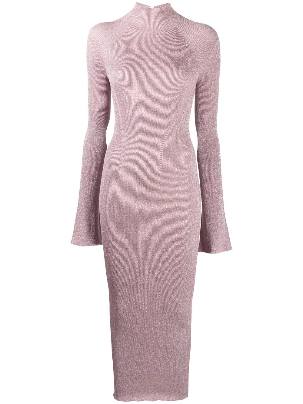 pink bell sleeve dress
