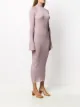 LANVIN فستان بأكمام منفوخة وحياكة مضلعة