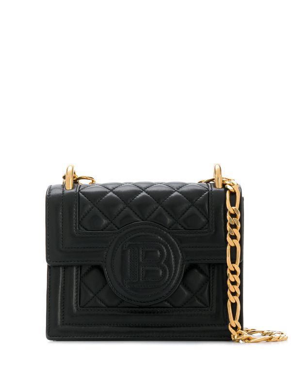 quilted shoulder bag with chain strap