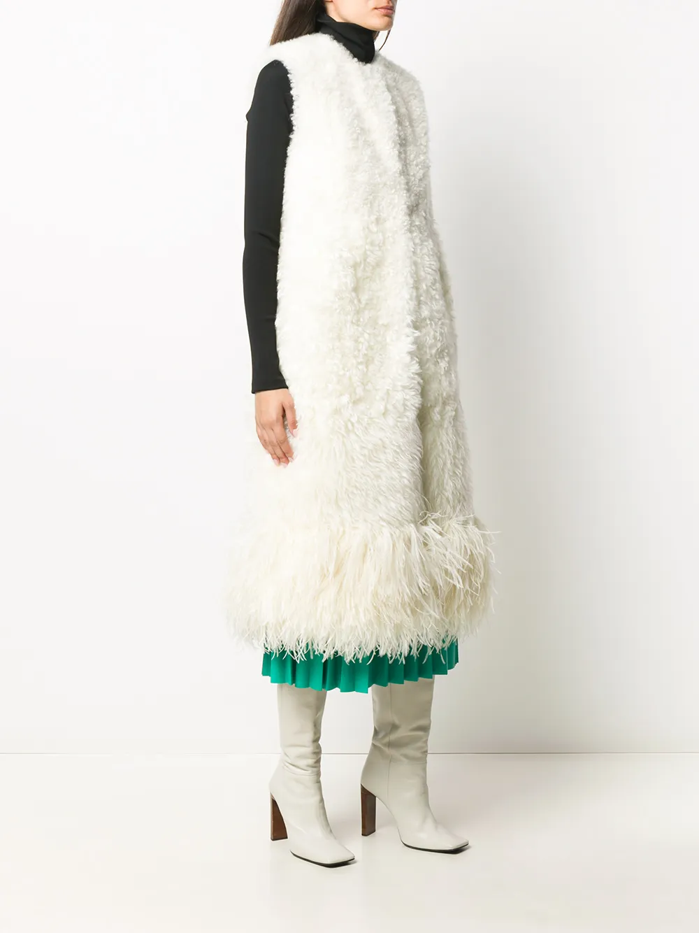 Prada Lammy coat Wit