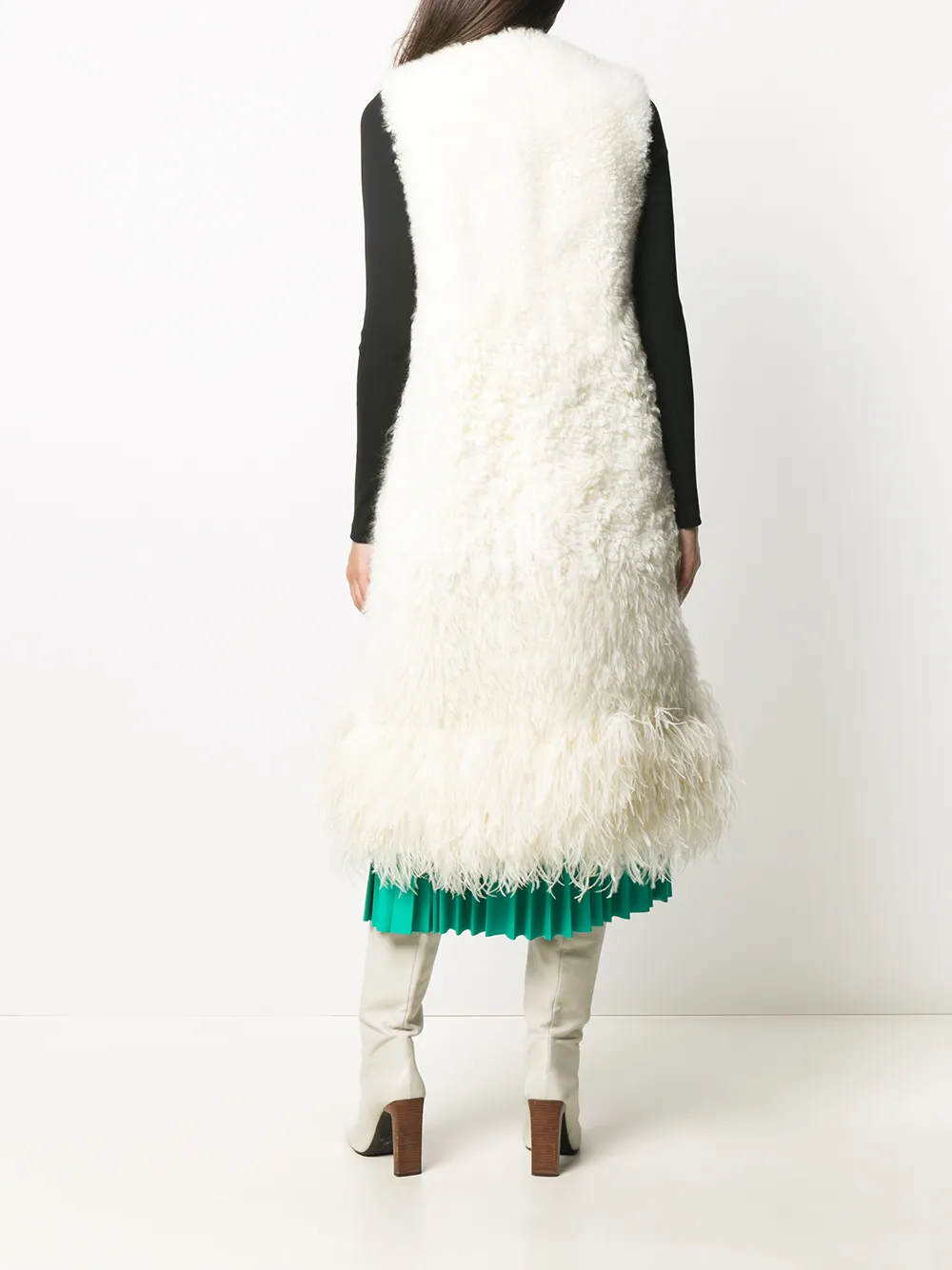 Prada Lammy coat Wit