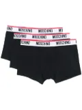 Moschino logo trim boxers - Black