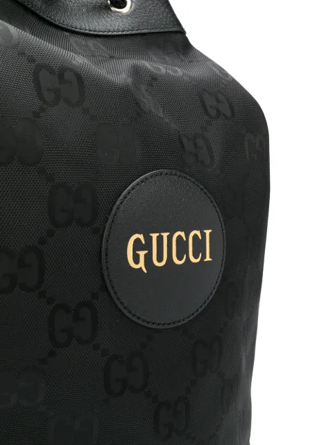 gucci black canvas backpack